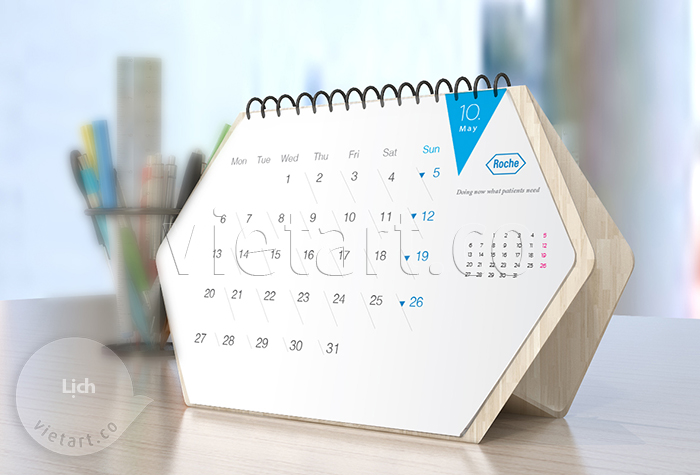 Mẫu lịch để bàn độc quyền