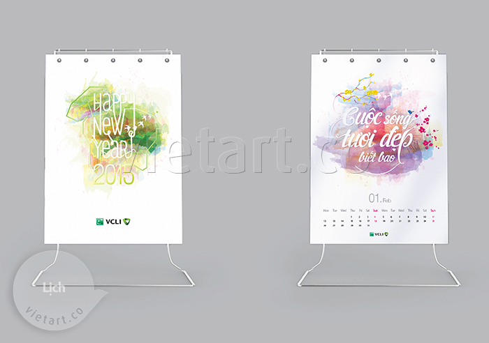 Mẫu lịch để bàn độc quyền