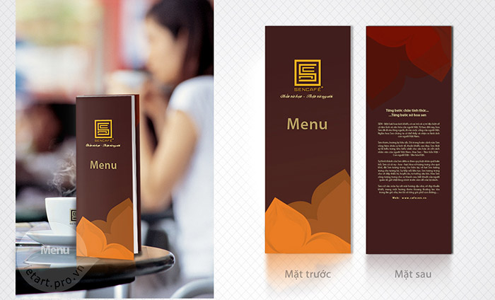 Thiết kế menu Sen Cafe Thiết kế menu Sen Cafe