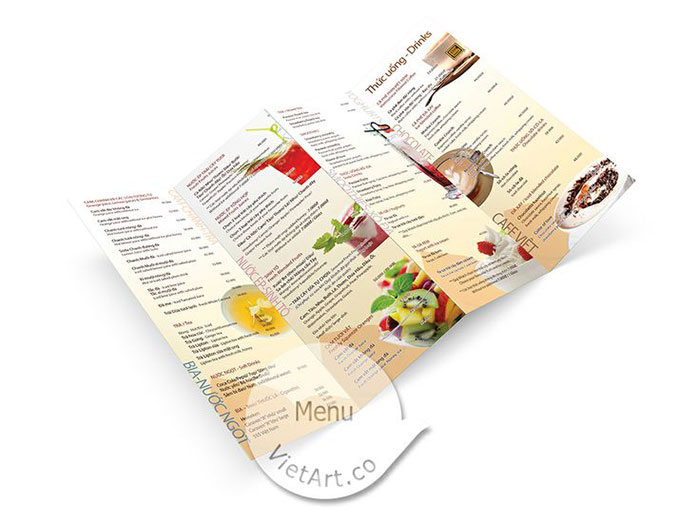 Thiết kế menu cafe Thiết kế menu cafe