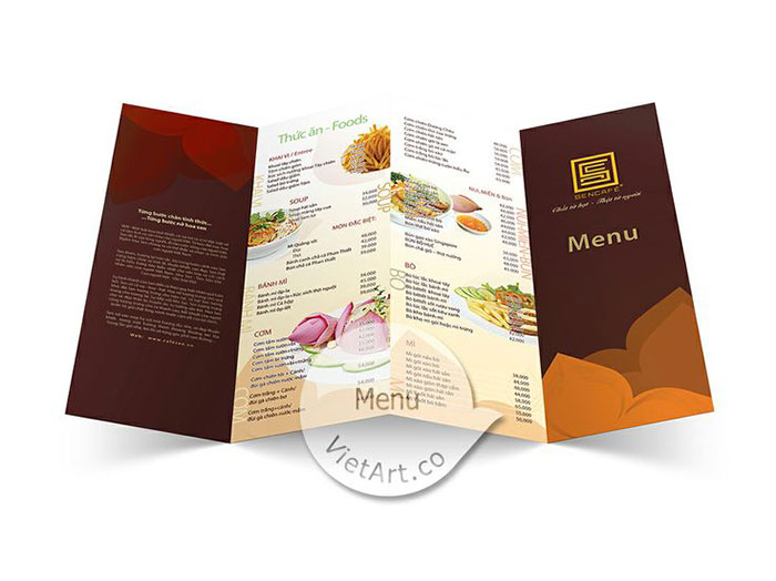 Thiết kế menu cafe Thiết kế menu cafe