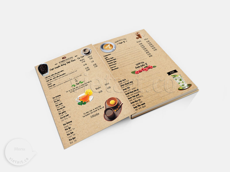 Thiết kế menu cafe Thiết kế menu cafe